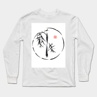 PASSAGE  - Original sumi-e enso ink brush art Long Sleeve T-Shirt